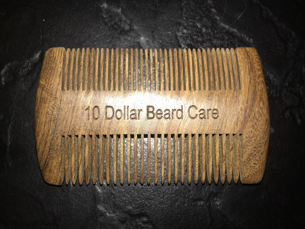 Double sided sandalwood pocket comb